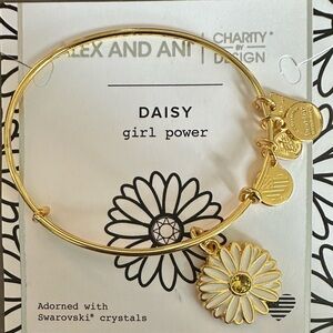 Alex and Ani Daisy adorned with Swarovski crystals
